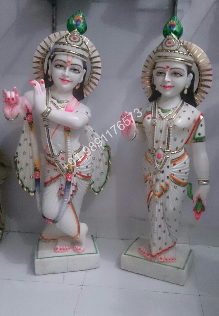 RADHA KRISHNA MARBLE MURTI